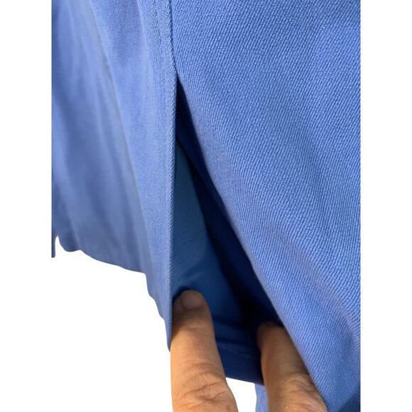 Vintage Y2K St. John Sport Blue Zip-Up Jacket M Stretch Woven 8107 Pockets USA - Picture 9 of 10